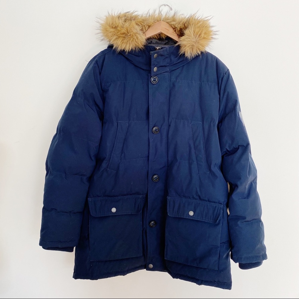 Tommy Hilfiger Long Snorkel Navy Artic Hooded Coat Parka - Picture 6 of 14